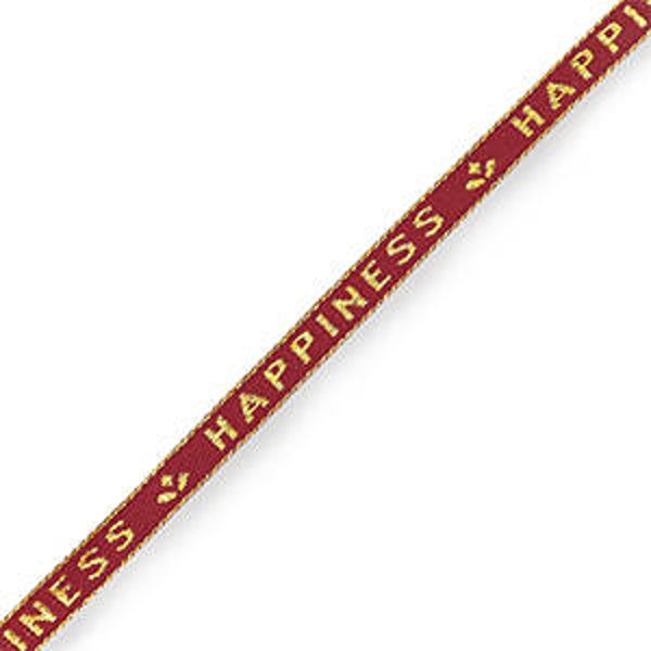 Text lint Happiness Bordeaux Rood.