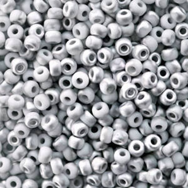 Miyuki rocailles 8/0 3mm Matte labrador Silver 8-4558