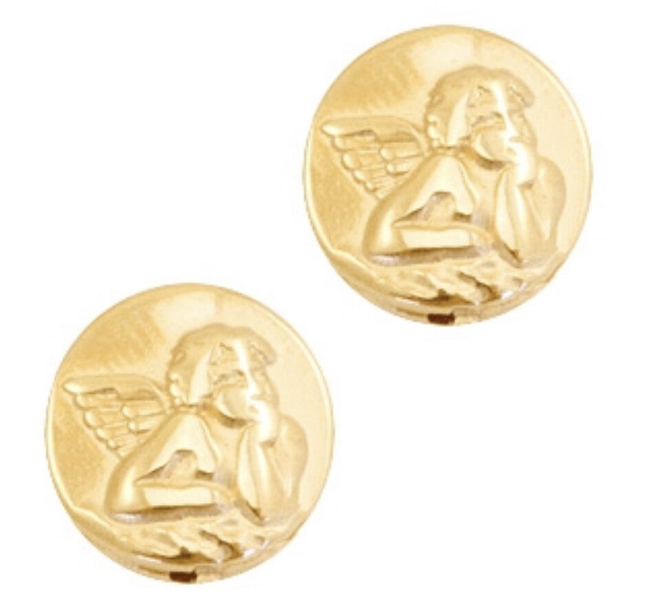 Dq Metaal kralen engel Goud (nikkelvrij)