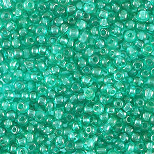 Rocailles Transparant Petrol Green