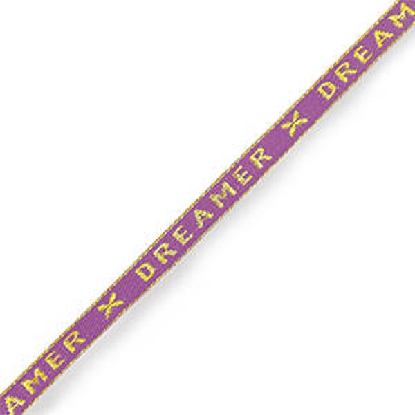 Text lint Dreamer paisley Purple - Gold