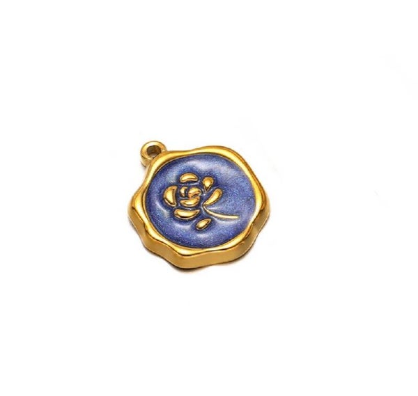 Bedel Roosje stainless steel goud/donkerblauw