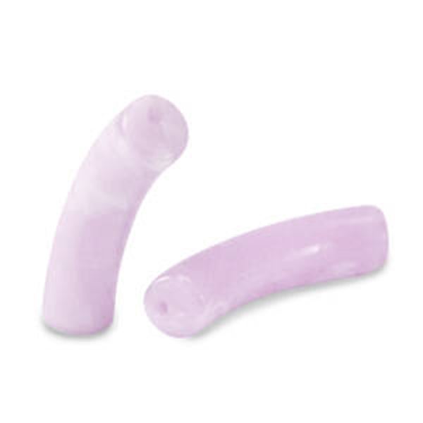 Tube kralen acryl Lilac marble