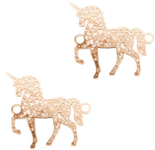 Bohemian tussenstuk unicorn rosé goud