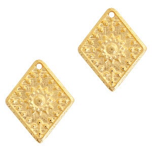 DQ rhombus bloem Goud