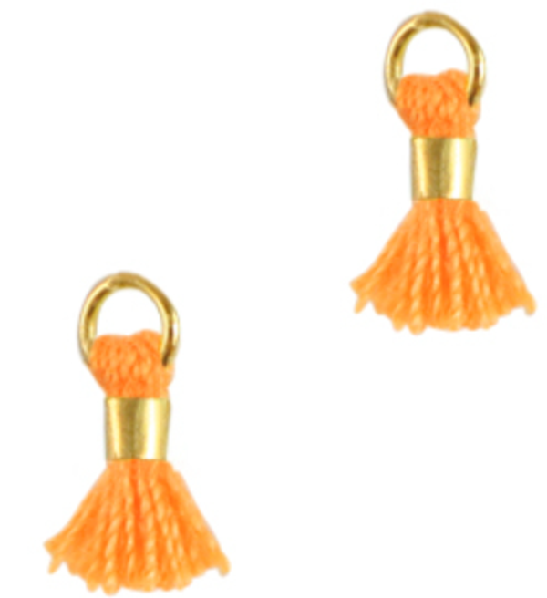 kwastje 0,7 cm calpso orange  -Gold