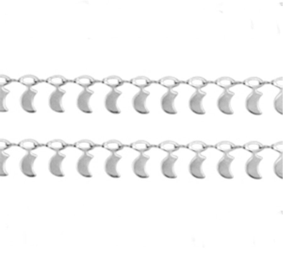 Stainless steel jasseron rvs Moon Silver