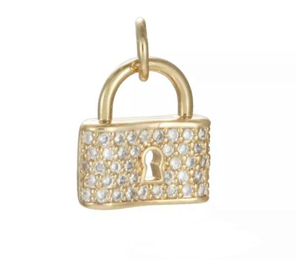 Zirkonia bedel slotje deluxe Goud