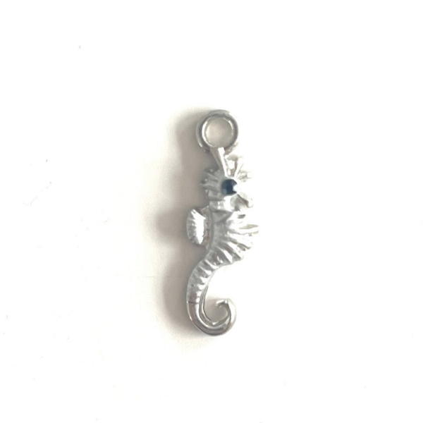 Seahorse bedel metaal zilver