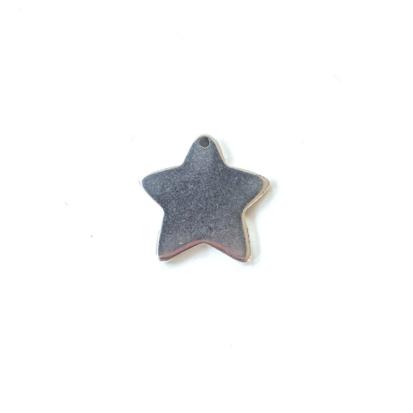 Star plat bedel metaal zilver