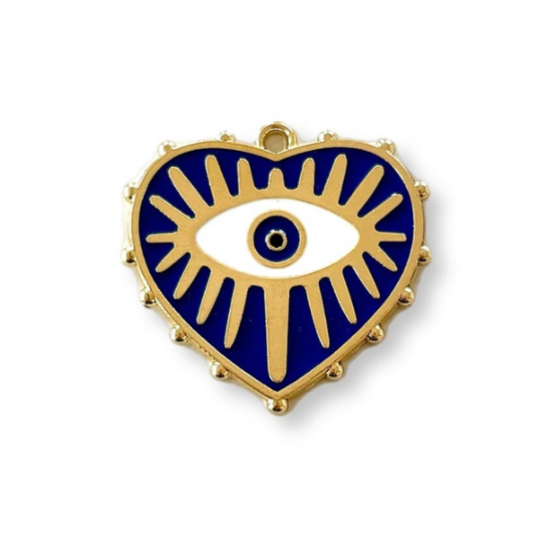 Bedel hart evil eye navy blue