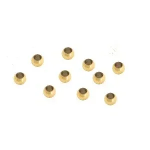 Stainless steel knijpkralen goud 2mm