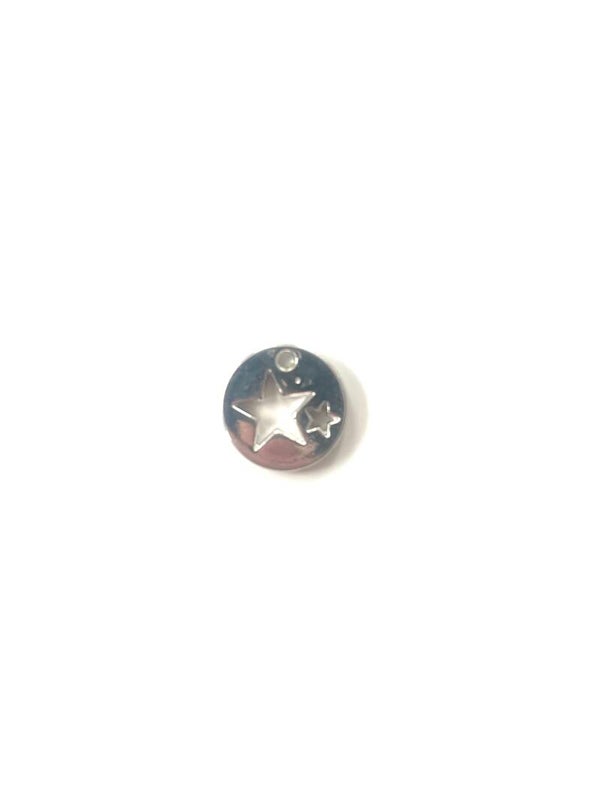 Double star bedel metaal zilver