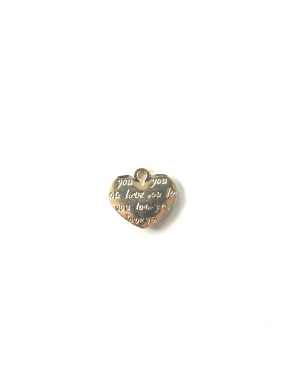 I love you heart bedel metaal goud