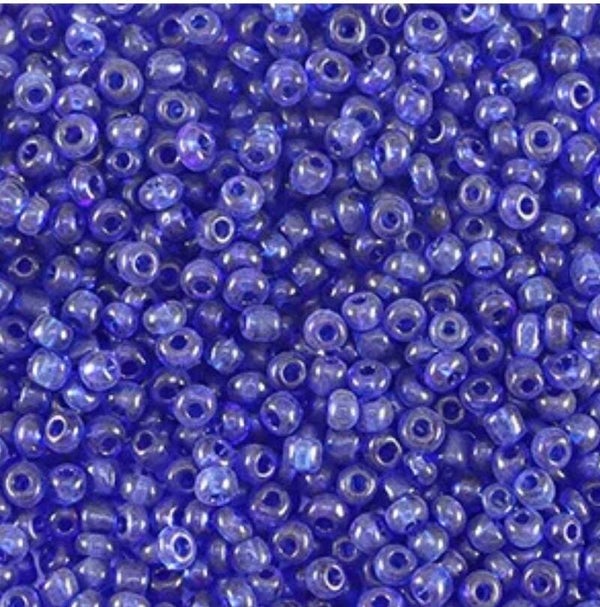Rocailles 3mm Transparent Royal Blue