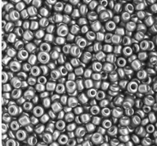 Rocailles 3mm metallic dark silver