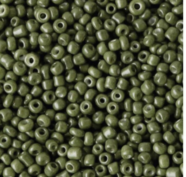 Rocailles 3mm khaki green