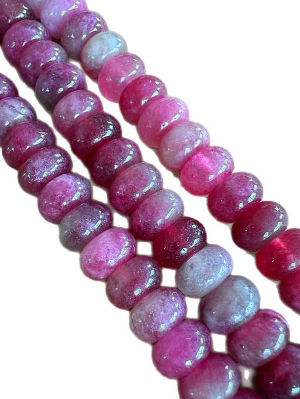 Natuursteen rondellen watermeloen toermalijn