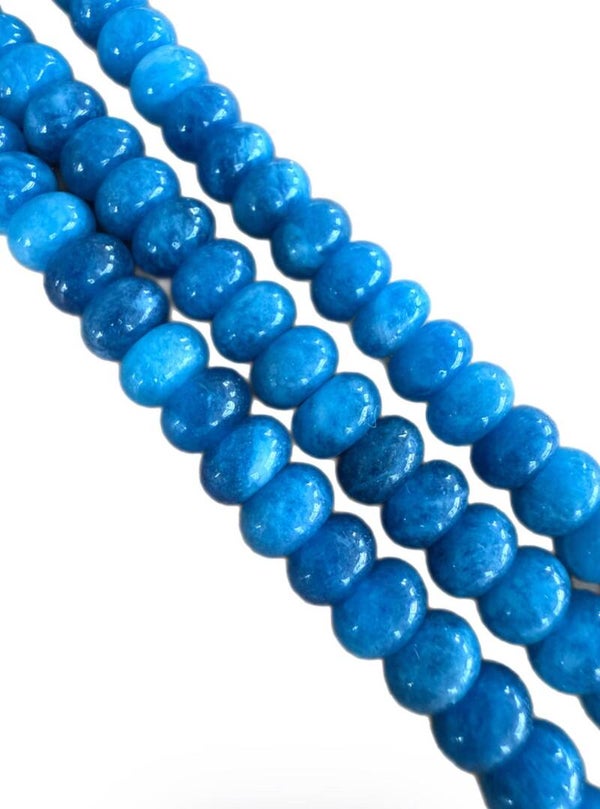 Natuursteen rondellen blauw apatiet