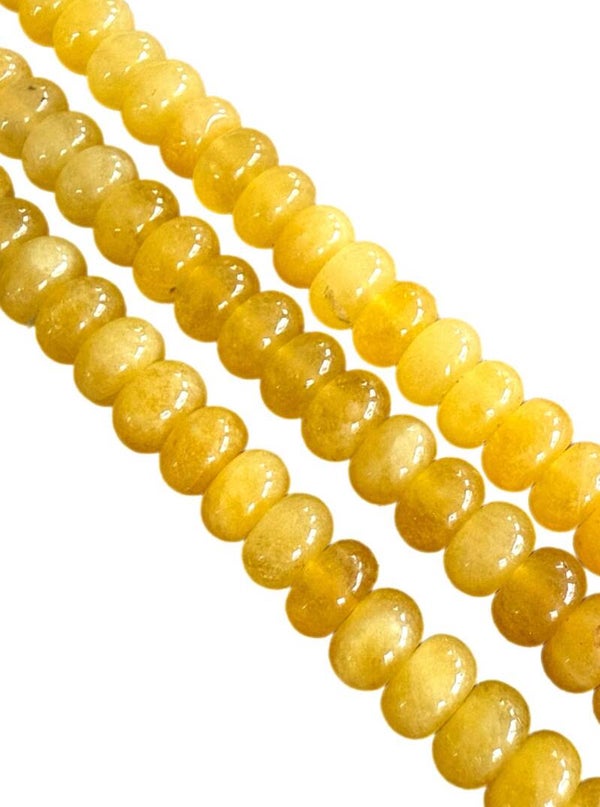 Natuursteen rondellen gele jade