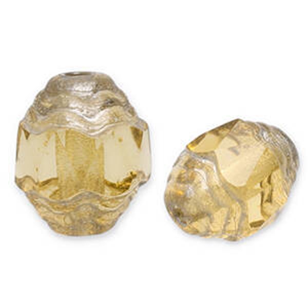 Tsjechische kralen FPB oval 7x6mm Light topaz