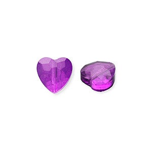 Facet fashion kralen heart Purple 10mm