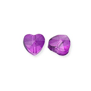 Facet fashion kralen heart Purple 8mm