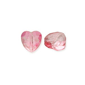 Facet fashion kralen heart Pink 10mm