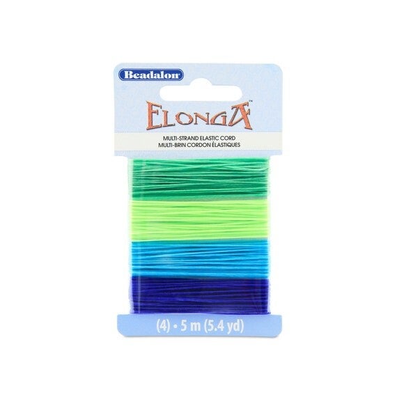 Multi-strand elastic cord green