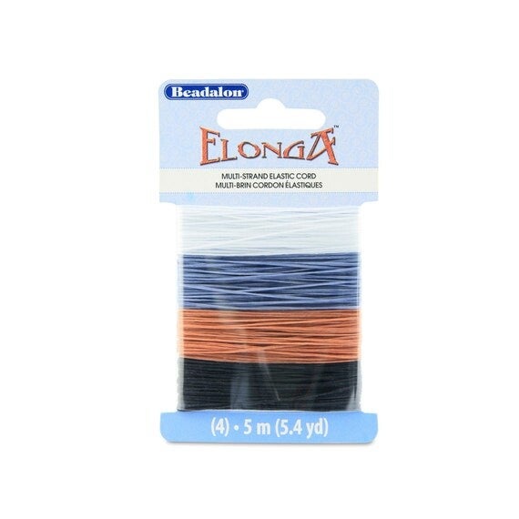 Multi-strand elastic cord white