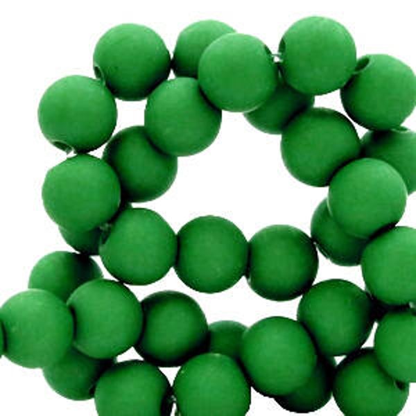 6mm Acryl kralen matt fir green