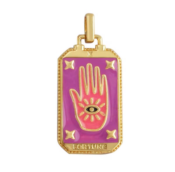 Bedel emaille tarot hand Paars