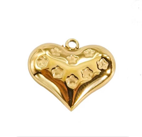 Stainless steel bedel - hart met sterretjes