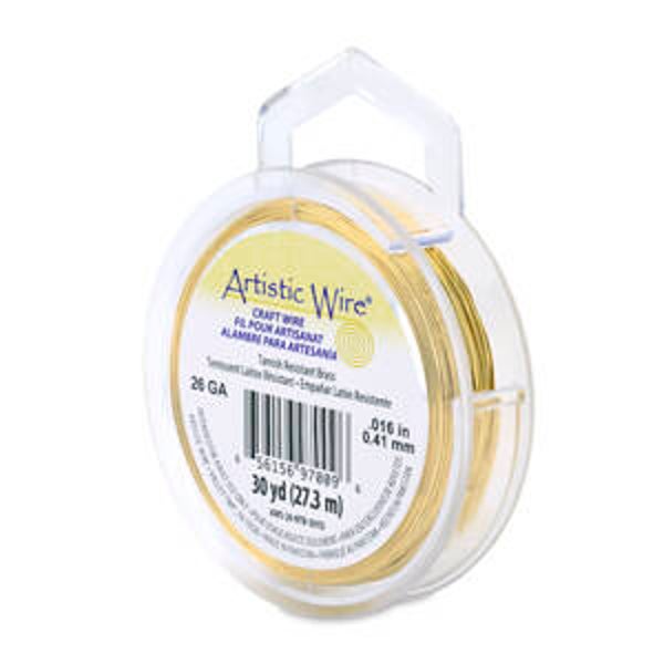 Artistic Wire 26Ga 41mm Tarnish Resistant Brass Craft Wire 27,40m