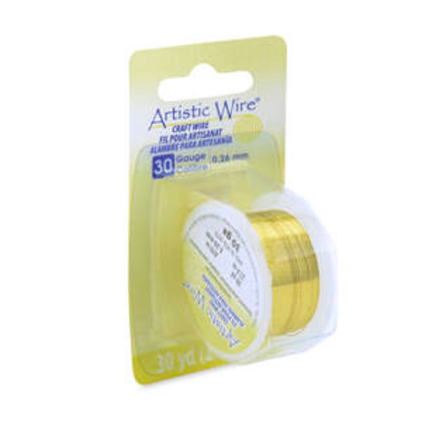 Artistic Wire 30Ga 26mm Tarnish Resistant Brass Craft Wire 27,40m