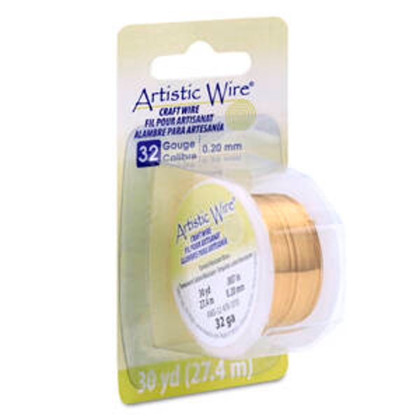 Artistic Wire 32Ga 20mm Tarnish Resistant Brass Craft Wire 27,40m