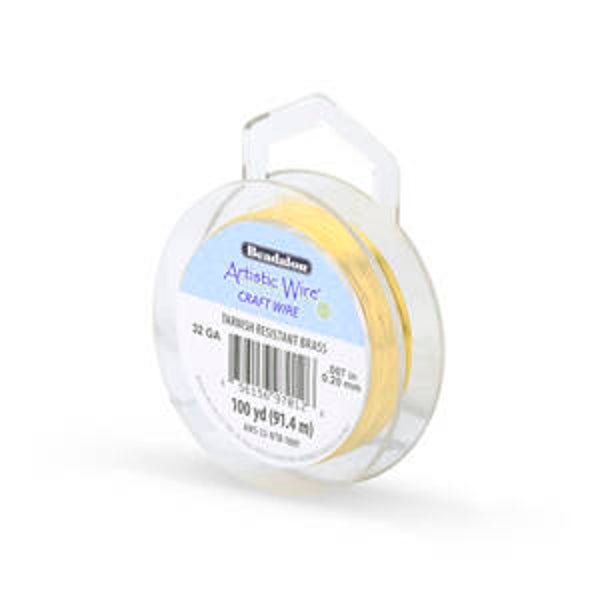 Artistic Wire 32Ga 20mm Tarnish Resistant Brass Craft Wire 91,40m