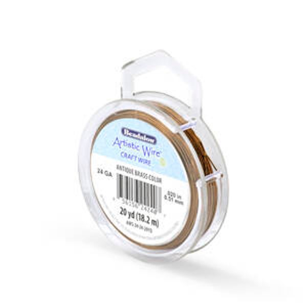 Artistic Wire 24Ga 51mm Tarnish resistant Antique Brass  18,20m