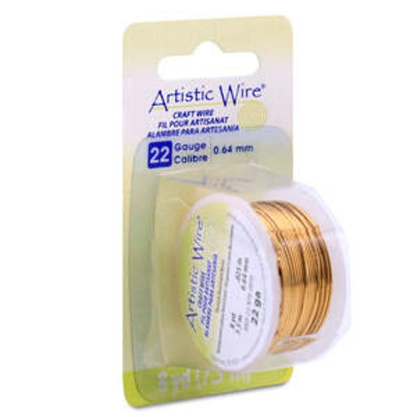 Artistic Wire 22Ga 64mm Tarnish Resistant Brass Craft Wire 7,30m