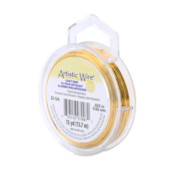 Artistic Wire 22Ga 64mm Tarnish Resistant Brass Craft Wire 13,70m