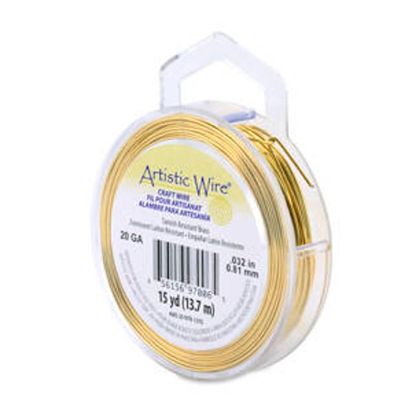 Artistic Wire 20Ga 81mm Tarnish Resistant Brass Craft Wire 13,70m