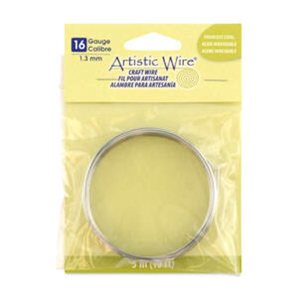 Artistic Wire 16Ga 1,3mm Stainless Steel Craft Wire 3,10m