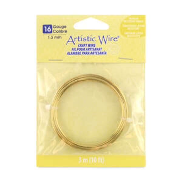 Artistic Wire 16Ga 1,3mm Tarnish Resistant Brass Craft Wire 3,10m
