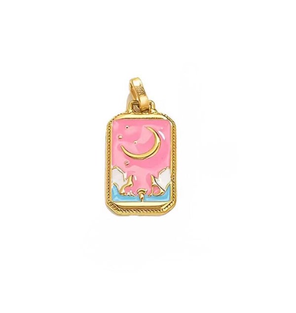 Stainless steel bedel tag - tarot kaart