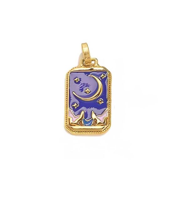 Stainless steel bedel tag - tarot kaart