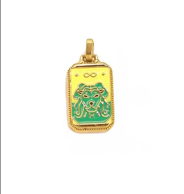 Stainless steel bedel tag - tarot kaart