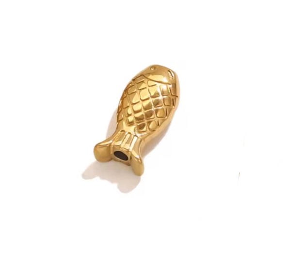 Stainless steel kraal vis Goud