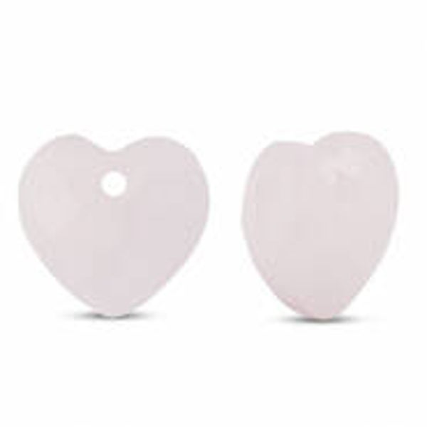 Bedels natuursteen rozenkwarts hart Light pink