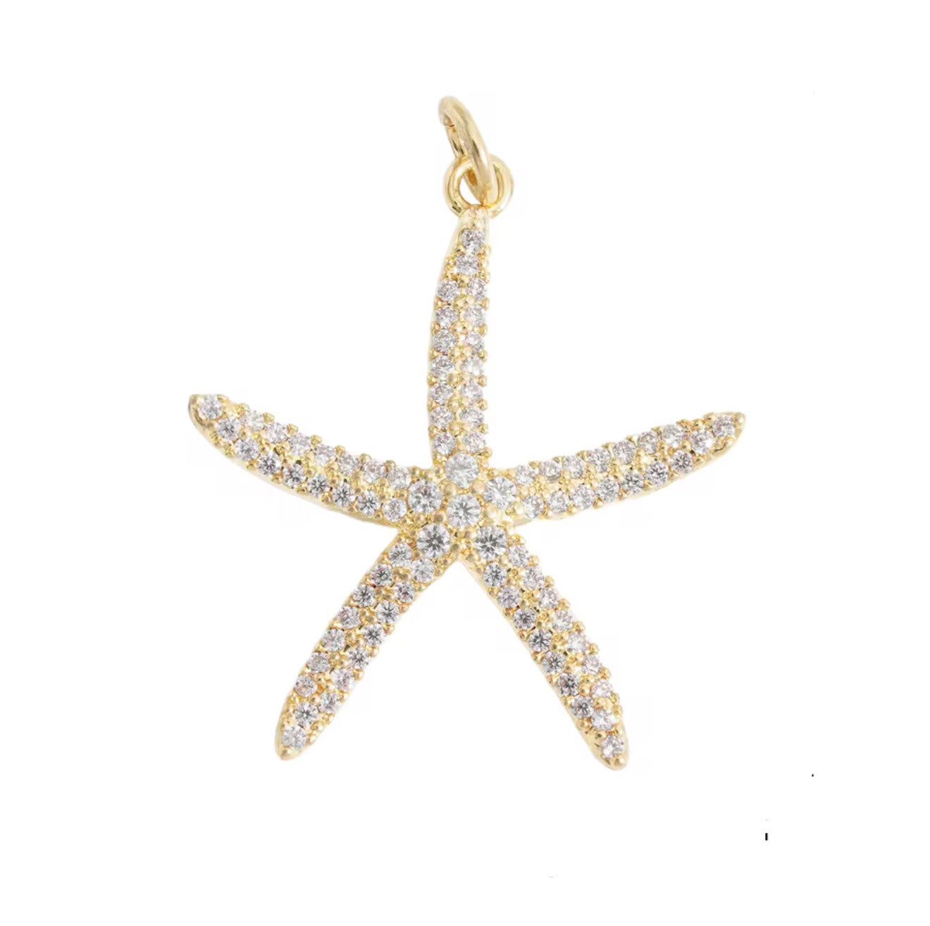 Bedel / hanger zirkonia zeester Goud