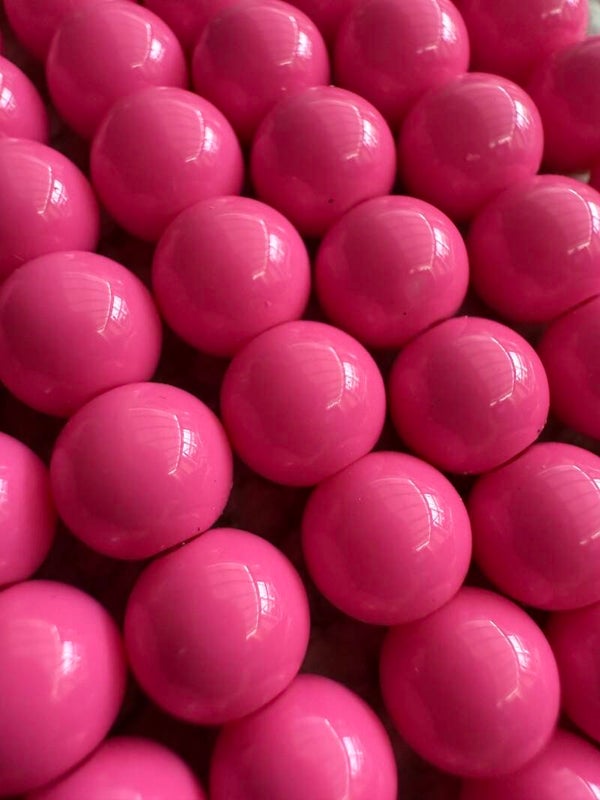 Glaskralen 8mm Donker roze